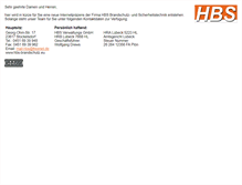 Tablet Screenshot of hbs-brandschutz.eu